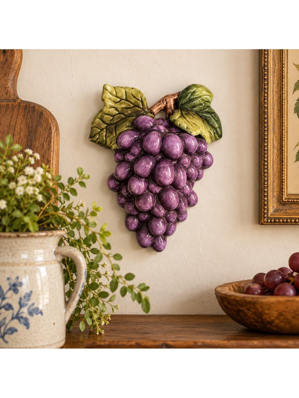 Wall Plaque Vintage HOMCO Tuscan Wall Decor | Cottage Kitchen Accent